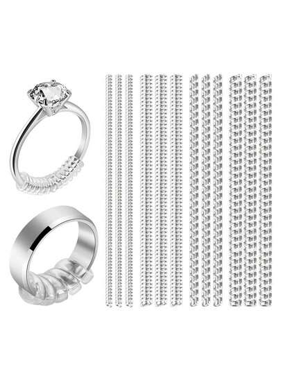 10 piezas - Ajustadores de talla de anillo, espaciadores de anillo para anillos sueltos de mujer, pre-ajustadores de anillo - varios tamaños, ajustador de anillo, espaciador de anillo, ajuste de anillo para eliminar anillos ajustados, guardas de anillo para anillos sueltos de mujer (2 mm / 3 mm / 5 mm)