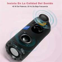 Bocina Bluetooth Portátil, Bocina Altavoz Bluetooth 5.1 - Negro - Ver 5