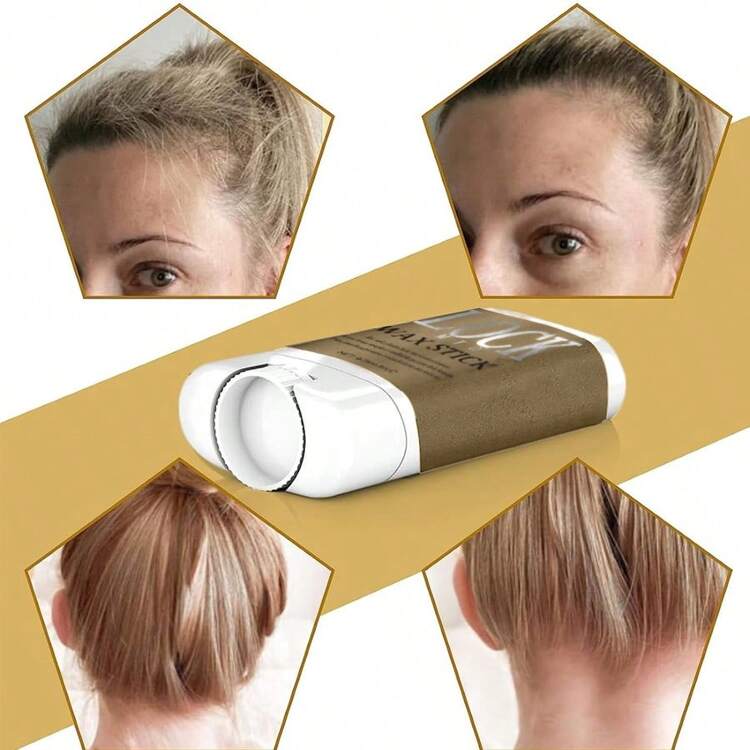 LOCKMIO 发蜡棒，不油腻，适用于假发，持久定型，抚平毛躁，打造光滑发型，完美适用于日常和派对造型 - 棕色 - 查看 8