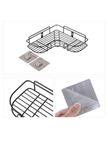 1 Piece Bathroom Corner Shelf Without Holes, Triangle Metal Utensil Holder - 隨機的 - 查看 6