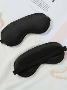 1入組眼罩貼睡眠眼罩盲目旅行放鬆休息女性桑蠶絲眼罩 - 粉色 - 查看 7