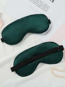 1入組眼罩貼睡眠眼罩盲目旅行放鬆休息女性桑蠶絲眼罩 - 粉色 - 查看 5