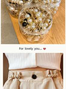 13/23/53 Stück Super Wert Zufallsstil Damen Kleidung Accessoire Set, bestehend aus Taillenpins, Clips, Einstellschnallen, Broschen, Sag-Verhinderungs-Knöpfe (ohne Box)