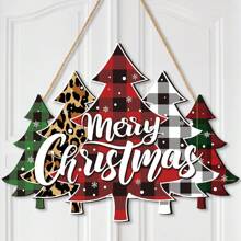 Merry Door Buffalo Plaid Tree Decor Trang trí nhà nông trại cho hiên nhà trước khi ra ngoài (Phong cách cây), Trang trí nhà, Trang trí phòng, Trang trí tường - Nhiều màu - Xem 9