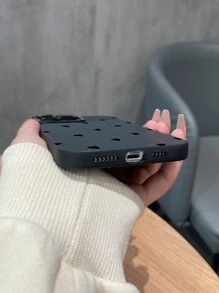 1 Stück TPU Mattschwarze Hülle, Engelsauge Linse, Herz Grafik Handyhülle kompatibel mit Apple iPhone 7/7 Plus/X/XS/XR/XSMAX/11/12/13/14/15/16 Reihe, Galaxy A05/A05S/A52/A53/A13/A14/A04S/A35 S22U/S23U/S24U Reihe, Redmi Note Reihe, OPPO A Reihe, RENO Reihe, INFINIX Reihe