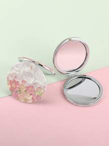 1 Piece Double Sided Makeup Mirror High Heels Girls Pretty Floral Round Square Gift For Best Mum Girlfriends Sisters Friends Teachers, Makeup, Cheap, Room Decor, Vanity, Travel, Bedroom, Makeup Accessories, Mirror, Vanity Mirror, Mini Mirror, Compact Mirror, Mirror Small, Hand Mirror,Cheap,Stocking Stuffers,Makeup,Makeup Tools,Cheap Stuff,Gifts,Gifts For Women,Christmas Gifts - Multicolor - View 2