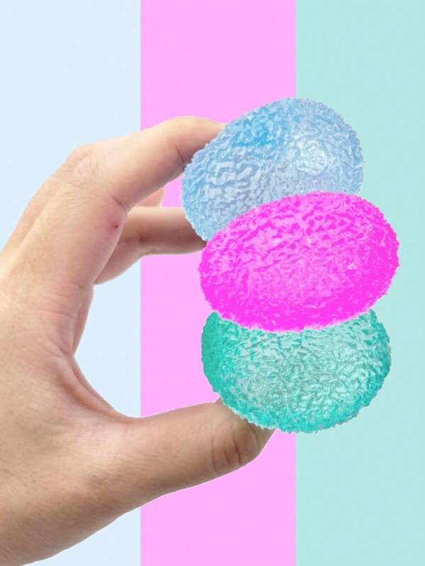 TPR Stress Ball, Squeezing Exercise Malt Dextrin Gel Decompression Ball For Finger Strength Training, Slow Rebound Kneading Toy