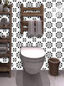 10片装几何格子图案印花PVC仿瓷砖家装墙贴墙纸壁纸DIY拼接自粘墙饰自粘防脏遮丑厨房卫生间客厅房间墙壁电视背景空间美化装饰 装修贴纸可撕墙板 墙纸壁纸 春季装修用品 焕新家居 拉玛装饰贴纸