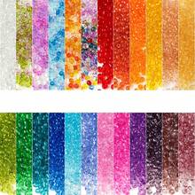 Khoảng 150/500/100 Hạt thủy tinh tinh tế nhiều màu tùy chọn có lỗ - Hoàn hảo để làm đồ trang sức thủ công DIY, Kẹp tóc bằng hạt, Vòng cổ và Vòng tay - Hạt chất lượng cao, sáng bóng, bền thích hợp cho các dự án sáng tạo - Nhiều màu - Xem 2