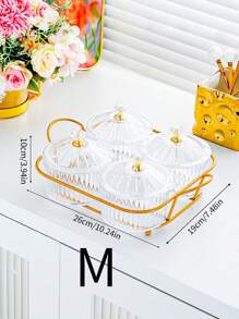 1 Set, Creative Nut Box With Lid - Transparent Fruit Bowl For Snacks And Kitchen Decor - Multicolor - View 17