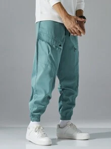 Herren modische weiße Lässig Hose - Blau - Übersicht 4