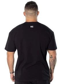 Men's Premium Basketball Streetwear T-Shirt Printed 100% Cotton Foreign Fashion - màu đen - Xem 3