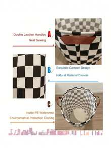 Giỏ đựng đồ giặt kiểu dáng giản dị có tay cầm, giỏ đựng đồ tròn gấp gọn, giỏ vải gấp gọn họa tiết kẻ caro cổ điển để đựng quần áo, giày dép, đồ chơi, đồ dùng linh tinh, sách vở, phù hợp với nhiều loại phòng, túi đựng đồ họa tiết cờ đua, túi đựng đồ dùng học tập, túi đựng đồ, túi đựng đồ giặt, túi đựng đồ dùng máy giặt, dùng cho giặt giũ, phòng tắm, du lịch, có thể đựng quần áo bẩn và sạch, túi đựng áo ngực, túi đựng đồ dùng học tập. - Nhiều màu - Xem 2