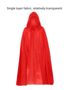 1pc Halloween Witch Hooded Cloak, Halloween Role-Playing Costume Cloak, Vampire Witch Costume Accessories, Suitable For Both Men And Women