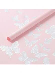 20 Sheet Flower Wrapping Paper With Butterflies Matte Floral Wrapping Paper Translucent Waterproof Flower Bouquet Wrapping Paper Sheets Korean Style Wrapping Paper For DIY Craft Gift Wrap