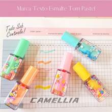 Kit de 5 Peças Marca-Texto em Forma de Esmalte - Tom Pastel - Conjuntos - Visão 1