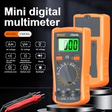 1pc Automatic Professional Digital Multimeter, Manual Range , Voltage Tester Ammeter Voltmeter , Measures Voltage, Current, Resistance, Tests HFE, Continuity