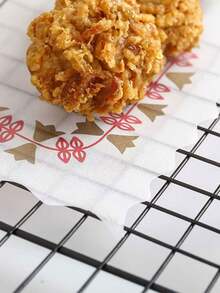 50 piezas Papel de pergamino con encaje estampado, papel absorbente de grasa para hornear y freír en la cocina