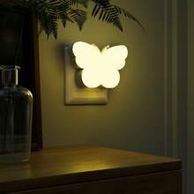 Lumière nocturne papillon LED en ABS avec capteur photocellule et éclairage, pour chambre à coucher, couloir, hall d'entrée, salle de bain, prise de type C UE