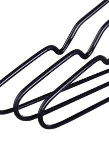 20入/30入/50入不銹鋼浸塗衣架，帶肩凹槽，耐用省空間 - 黑色 - 查看 5