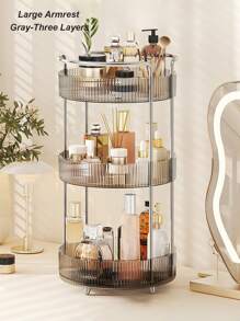 360° Rotating Cosmetic Storage Box - Large Capacity Vanity Organizer, Hold Skincare, Perfumes, Lipsticks And Brushes - Rotating Makeup Carousel Bag, Room Decor, Bags, Makeup Bag, Vanity, Travel, Make Up Bag, Organizer, Storage, Travel Essential, Makeup Organizer, Makeup Bags, Make Up Organizer, Organiser, Toiletry Bag, Desk Organiser, Cosmetic Bag, Makeup Pouch, Make Up Organize, Vanity Accessories, Make Up Pouch, Make Up Bags, Jewellery Box, Pouch, Makeup Brush Holder, Brush Holder, Perfume Organiser, Pouch Bag, Gifts For Women, Christmas Gifts, Gift Ideas For Women - Grey - View 14