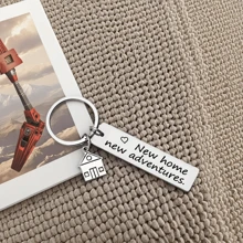Chaveiro Personalizado de Aço Inoxidável 'Nova Casa' - Presente de Inauguração