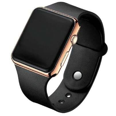 1 件男士运动数字 LED 手表，时尚休闲简约硅胶电子表，适合日常搭配、生日、男士礼物、周年纪念、年终促销、光棍节、万圣节促销，无礼盒