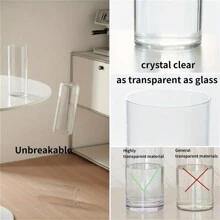 6/8/9/12pcs Clear Acrylic Flower Vases, Transparent Bud Vase For Wedding Centerpiece Decorations, Clear Vase For Party Home Decor, Suitable For Wedding, Dining Table, Party, Living Room, Bedroom, Kitchen, Office Gifts Birthday Graduation