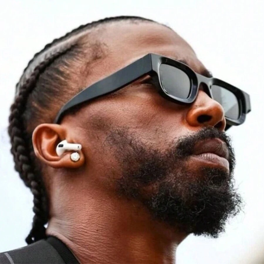 LNFCXI 1pc Black Square Fashion Glasses For Men Beach Accessories Glasses Shades - Black - View 1