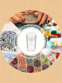 Chai nhựa trong suốt đựng đồ, hộp đựng hạt tranh kim cương, hộp đựng hạt phụ kiện thủ công mỹ nghệ, hộp đựng hạt đá giả, vật dụng lưu trữ đồ thủ công mỹ nghệ tự làm - Nhiều màu - Xem 5