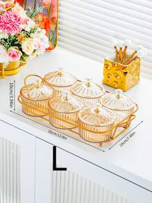 1 Set, Creative Nut Box With Lid - Transparent Fruit Bowl For Snacks And Kitchen Decor - Multicolor - View 20