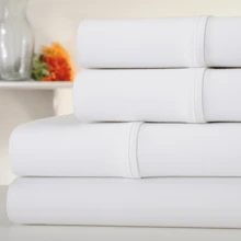 Luxury Home 1000 Thread Count Egyptian Cotton Sheet Set - White - View 2