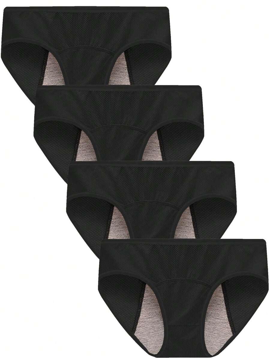 4 piezas Ropa interior para el período de adolescentes, bragas para el período suaves y cómodos