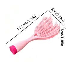 1 pièce Peigne à cheveux creux, peigne de coiffure portable pour volumiser les racines des cheveux, utilisation double pour cheveux secs et mouillés, massage du cuir chevelu, conception de tirelire avec rangement dissimulé