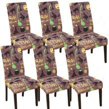 1 Stück/4 Stücke/6 Stücke Stuhlbezüge mit Weihnachtsmann Muster als Weihnachtsdekoration, weicher universell passender Schreibtisch Bezug, abnehmbar und waschbar Anti-Staub Stretch Stuhlschutz