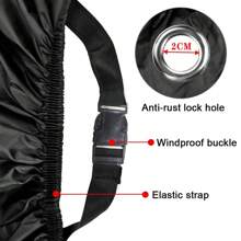 CHCYCLE 機車蓋,摩托車防水戶外收納袋,重型機車摩托車庇護罩保護罩,帶鎖孔 - 黑色 - 查看 3