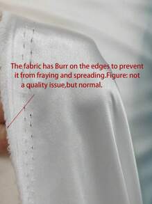 1pc Beige Solid Satin Fabric For DIY Hanfu Lining, Costume Lining, Gift Box Lining Suitable For Wedding, Birthday Party, Room Decoration