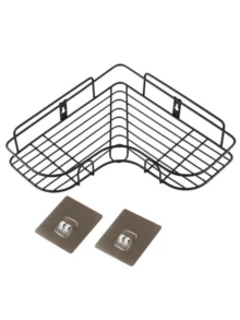 1 Piece Bathroom Corner Shelf Without Holes, Triangle Metal Utensil Holder - 隨機的 - 查看 5