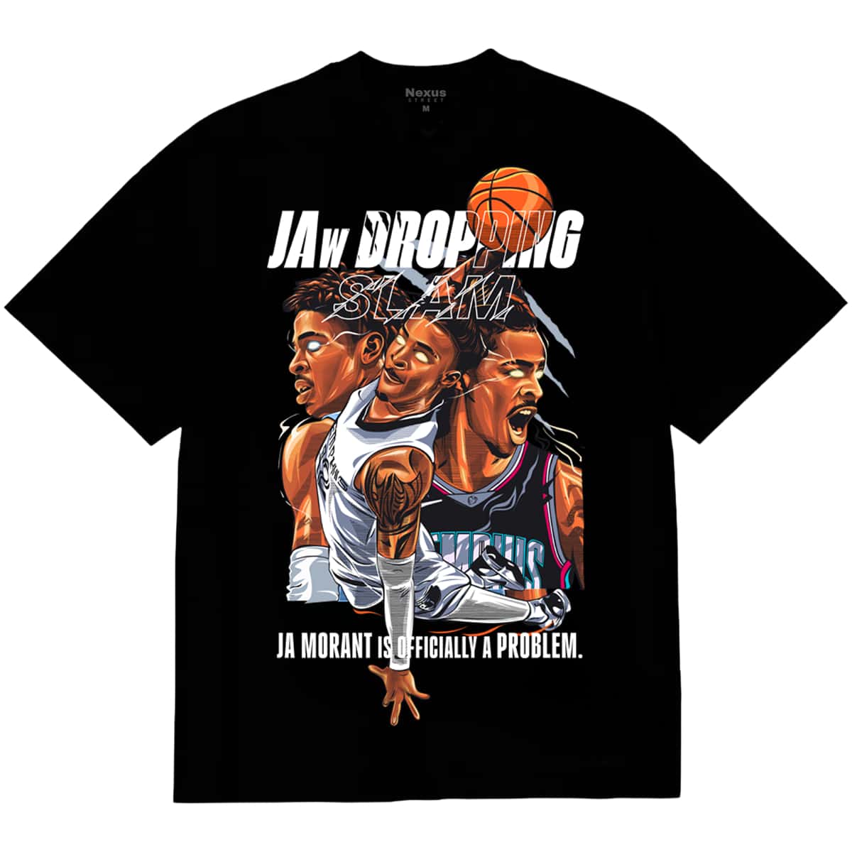 Men's Premium Basketball Streetwear T-Shirt Printed 100% Cotton Foreign Fashion - màu đen - Xem 1