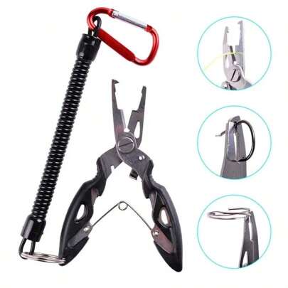 Multifunction Fishing Pliers Tools Accessories For Goods Winter Tackle Pliers Vise Knitting Flies Scissors Braid Set Fish Tongs