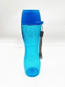 1 件装 550ml 水瓶透明塑料饮料杯户外冷果汁牛奶运动水壶带便携绳防漏水瓶