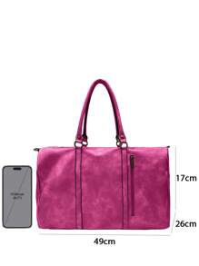 Bolsas de viaje MILANO de piel sintética, minimalistas, de lujo silencioso, elegantes, de negocios, de unicolor, de alta capacidad, grandes para trabajo, viaje, citas, bolsas de deporte, bolsas de Boston, estilo retro vintage, de alta calidad, de gran capacidad, 49cm*17cm*26cm