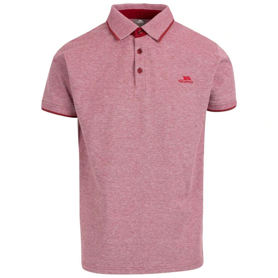 Trespass Mens Skate Polo Shirt (Merlot) - Pink - View 1