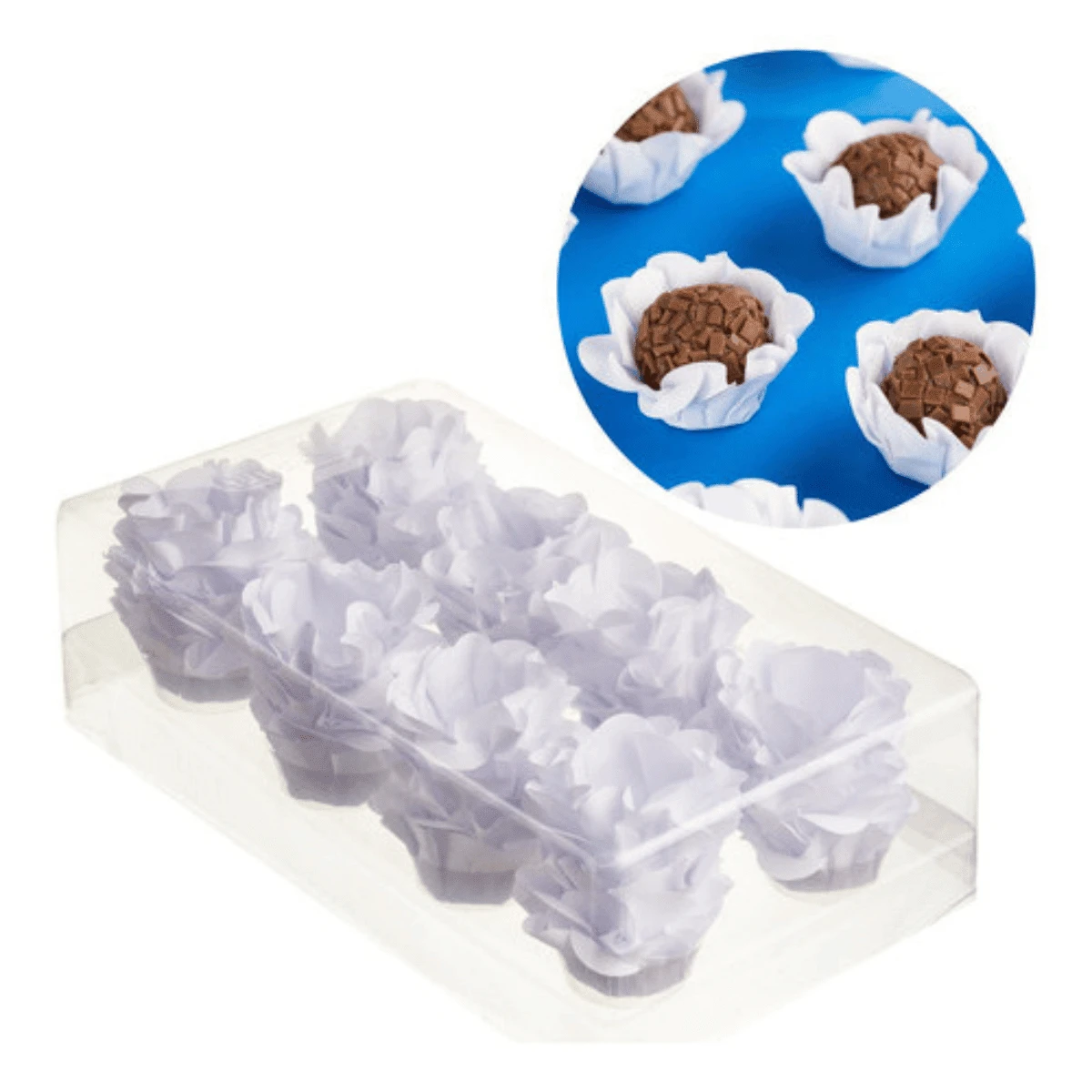 40 Sweet Wrappers Fine Flower Luxury Wedding Birthday Party - White - View 1