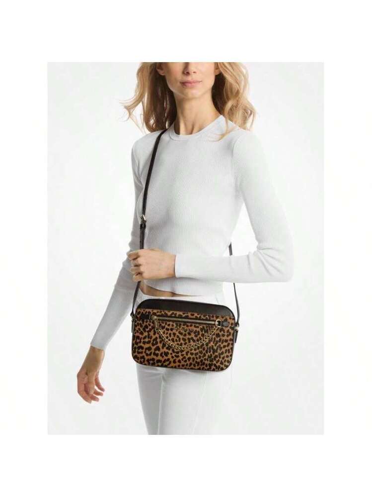 Michael Kors | Jet Set Large Leopard-P Calf Hair Crossbody Bag