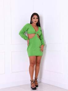 Women Dresses - 綠色 - 查看 1