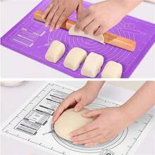 Silicone Kneading Mat With Measurement Scale, Fondant Baking Mat For Kitchen Baking - Multicolor - View 4