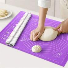 Silicone Kneading Mat With Measurement Scale, Fondant Baking Mat For Kitchen Baking - Multicolor - View 6