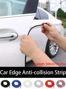 1pc Car Door Edge Protector, Door Scratch Protection Trim, Door Sealing Anti-Scratch Strip - Multicolor - View 1