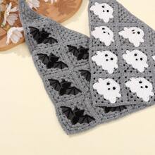 1 Pc Cute Grey White Woman Ghost Bat Triangle Headband Halloween Gift Party Cosplay Accessories Fall Winter Hair Band Hair Accessories For Women For Vacation Outfits Woman